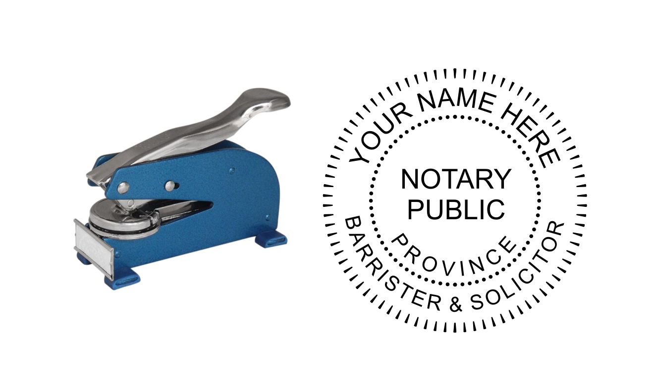 LR Notary Public Barrister & Solicitor Desk Seal with Province