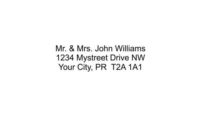 Return Address Stamps