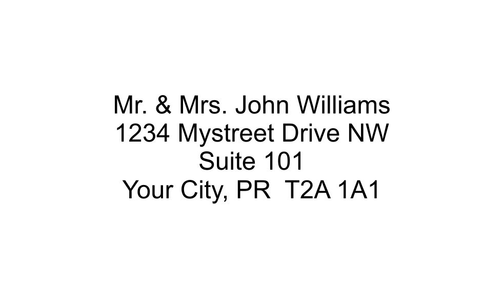 4 Line Return Address Rubber Stamp - Dominion Rubber Stamps & Engraving