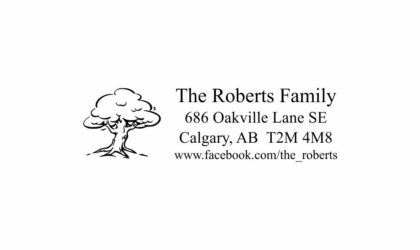Oak Tree Return Address Rubber Stamp