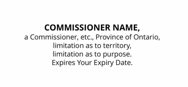 Ontario Commissioner for Affidavits Stamp (Custom)