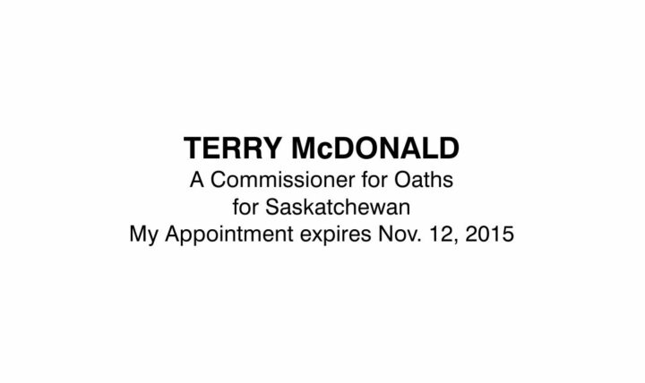 Saskatchewan Commissioner for Oaths Stamp