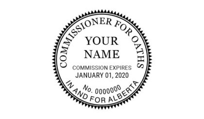 Alberta Commissioner For Oaths Stamp Rounr