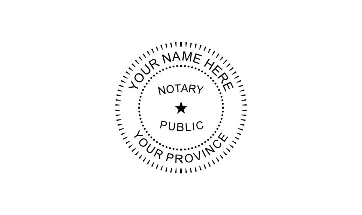 Notary Public Rubber Stamp A
