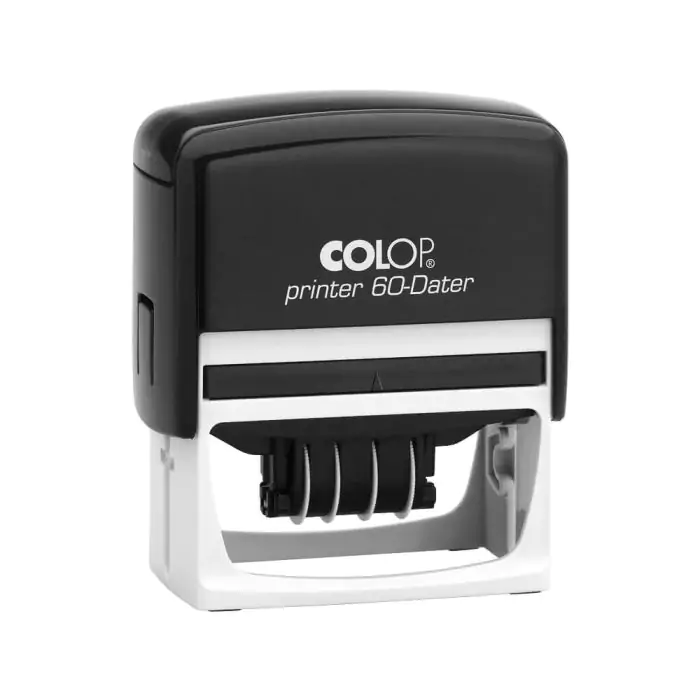 Colop P60 Self-Inking Date Stamp - 37 x 75 mm | 1 1/2 x 3 inch