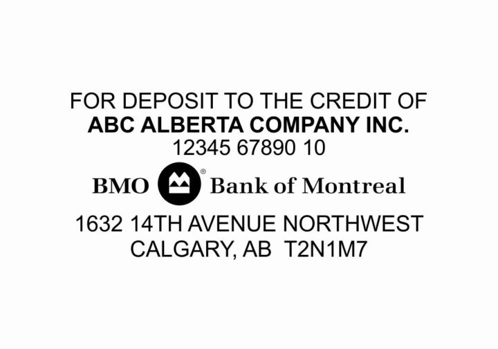 Bank of Montreal Bank Deposit Stamp