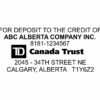 TD Canada Trust Bank Deposit Stamp