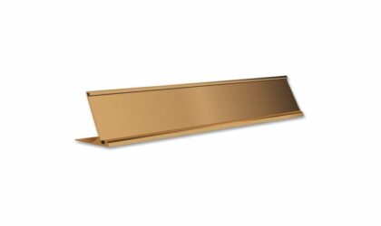 1x8 inch Rose Gold Aluminium Desk Plate Holder