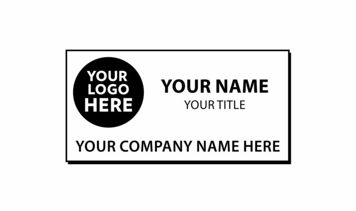 3 x 1 1/2 inch Engraved Plastic Name Tag with Beveled Edge