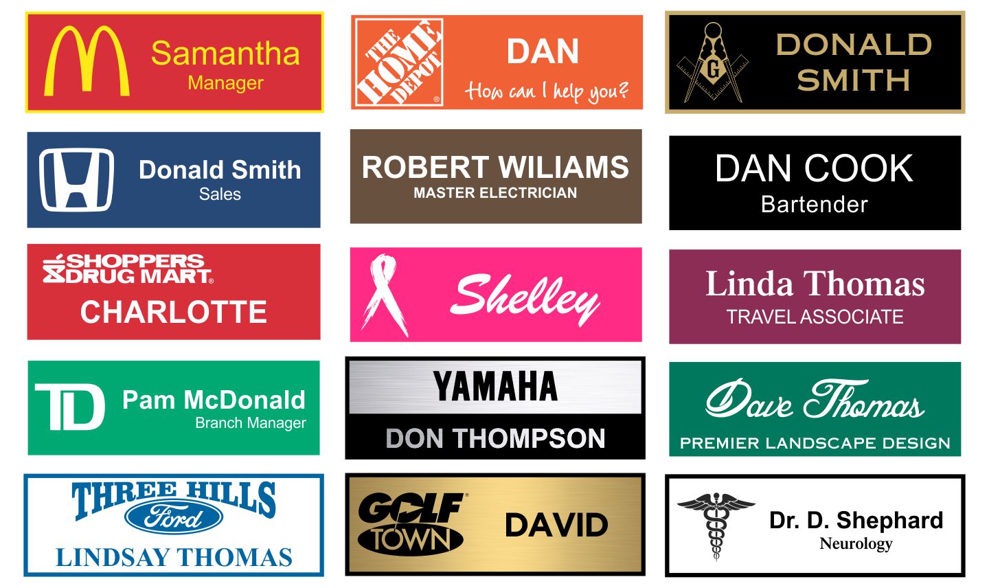 3 X 1 Inch Round Corner Engraved Name Tag