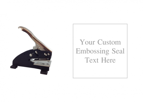 1 5/8 -inch square custom text embosser