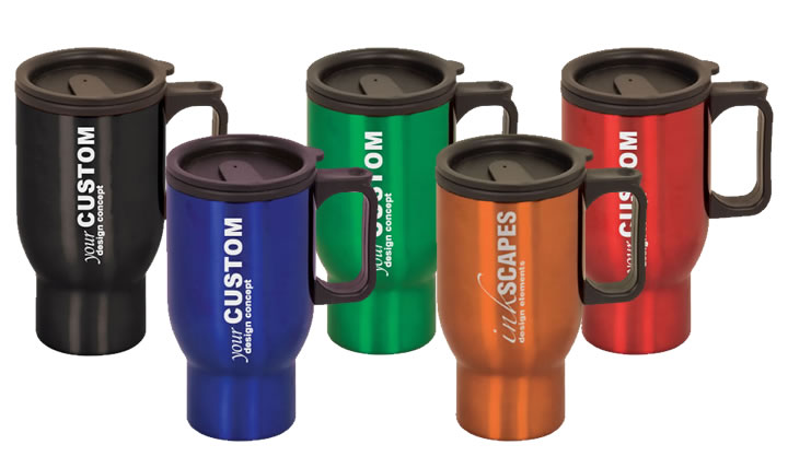 Laser Engraved Travel Mugs with Handle