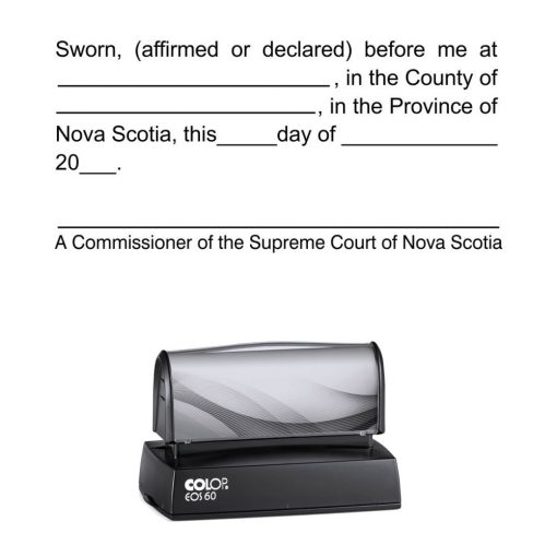 Commissioner for Oaths Affidavit Stamp (Nova Scotia)