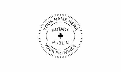 Notary Public Rubber Stamp D