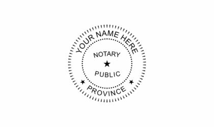 Notary Public Rubber Stamp E