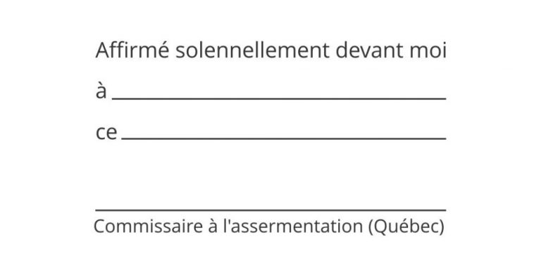 Timbre Commissaire à l'assermentation l'exposition (Québec)