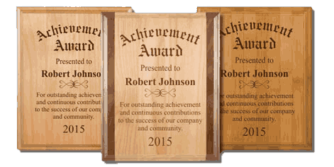 Direct Engraved Presentation Plaques