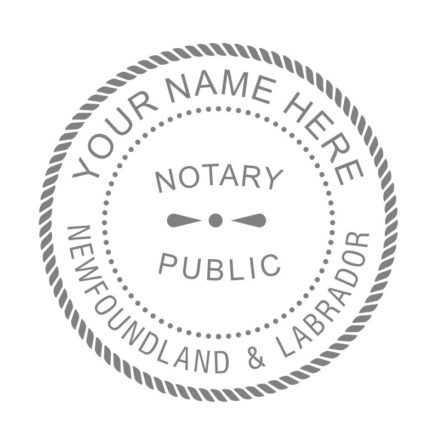 Newfoundland & Labrador Notary Public Seal Embosser