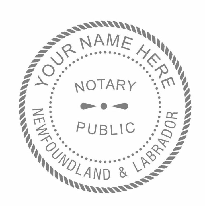 Newfoundland & Labrador Notary Public Seal Embosser