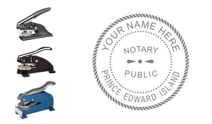 Prince Edward Island (PEI) Notary Public Seal Embosser