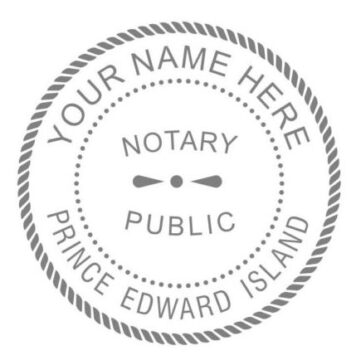 Prince Edward Island (PEI) Notary Public Seal Embosser
