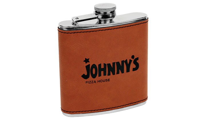 6 oz. Rawhide Leatherette Stainless Steel Flask - Dominion Rubber ...