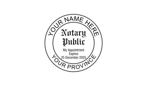 Notary Public Round Stamp W Expiry Date