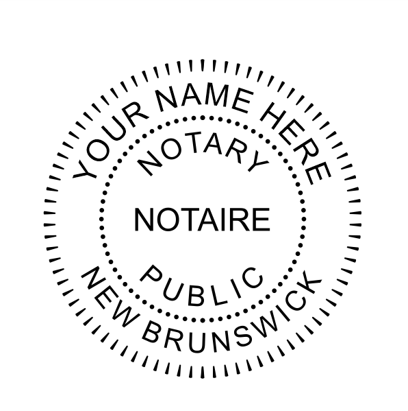 New Brunswick Notary Seal Pre-Inked Stamp