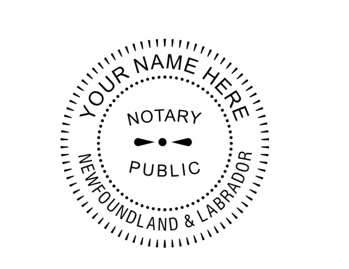 Newfoundland and Labrador Notary Seal Pre-Inked Stamp