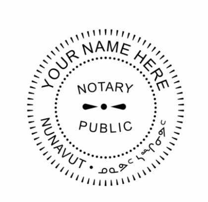 Nunavut Notary Public Seal Pre-Inked Stamp