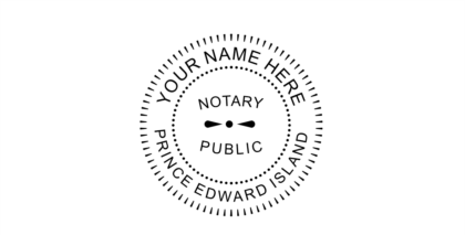Prince Edward Island Notary Public Seal Pre-Inked Stamp
