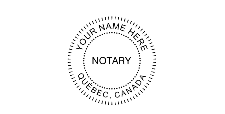 Québec Notary Public Seals Pre-Inked Stamp