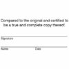 Certified True Copy Stamp
