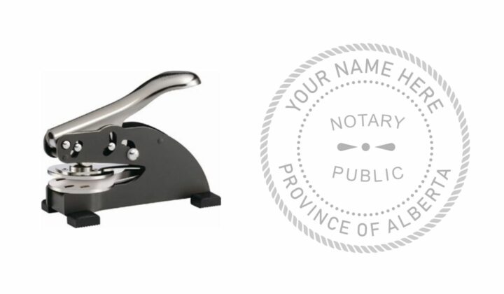 Alberta Notary Public Seal Embosser | Shiny EZ-ED Desk Embosser
