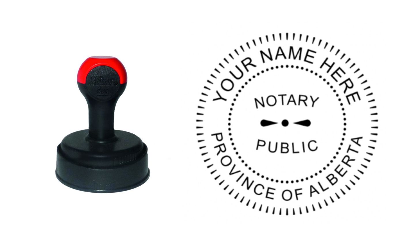 Alberta Notary Public Seal Embosser Official Long Reach Desk Embosser