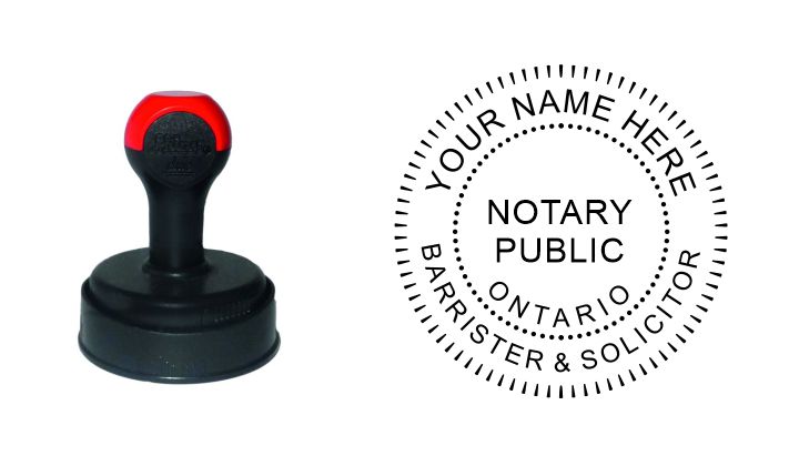 Ontario Notary Public Seal Barrister Stamp | Traditional Rubber Stamp