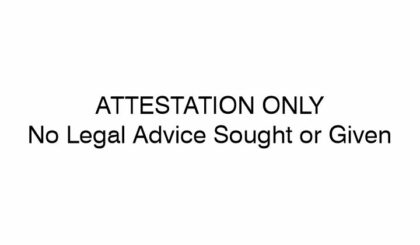 Attestation Only No Legal Advice Stamp