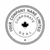 Corporate Seal Stamp Maple Leaf