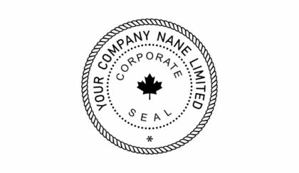 Corporate Seal Stamp Maple Leaf