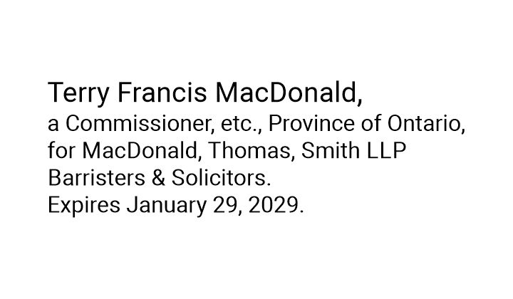 Ontario Commissioner for Affidavits Stamp (L)