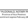 Notary Public Signature Stamp w/ Expiry Date