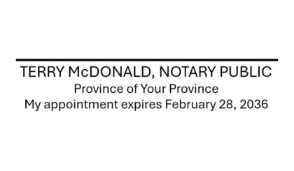 Notary Public Signature Stamp w/ Expiry Date