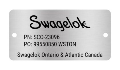 3 x 1.5 inch Steel Tags w/ Two Holes