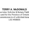 Ontario Barrister Solicitor Notary Public Name Stamp