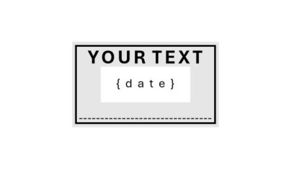 Custom two line 4750 date stamp