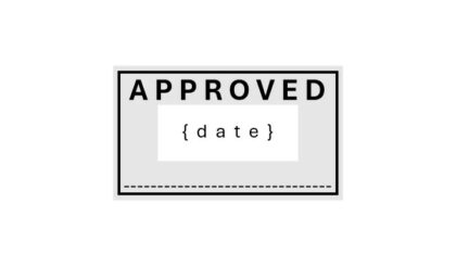 “APPROVED” Trodat 4750 Self-Inking Date Stamp
