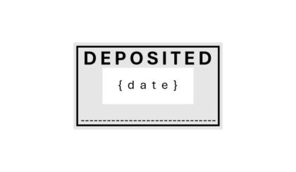 "DEPOSITED" Trodat 4750 Self-Inking Date Stamp
