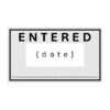 Entered Stock Date Stamp