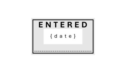 Entered Stock Date Stamp