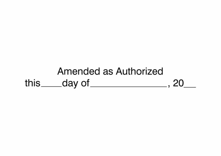 Amended as Authorized Stamp